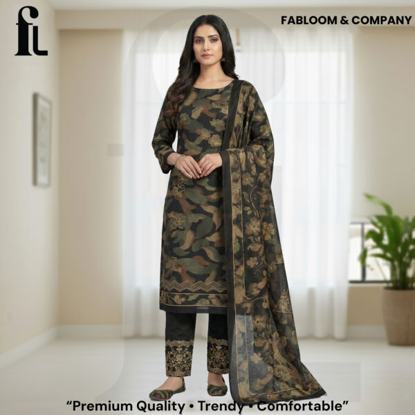 FABLOOM & COMPANY – Premium Winter Printed Suit Set (Camo Olive Black)