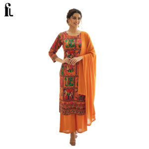 festive printed suit set